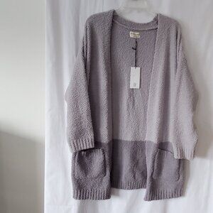 "Thread & Supply"  Gray 2 Tone Cardigan Sweater NWT Size -OSFM